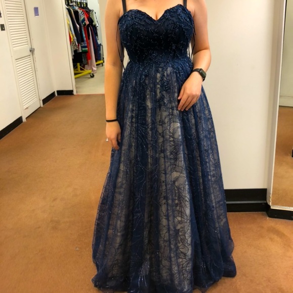Blue formal dress - Picture 2 of 4